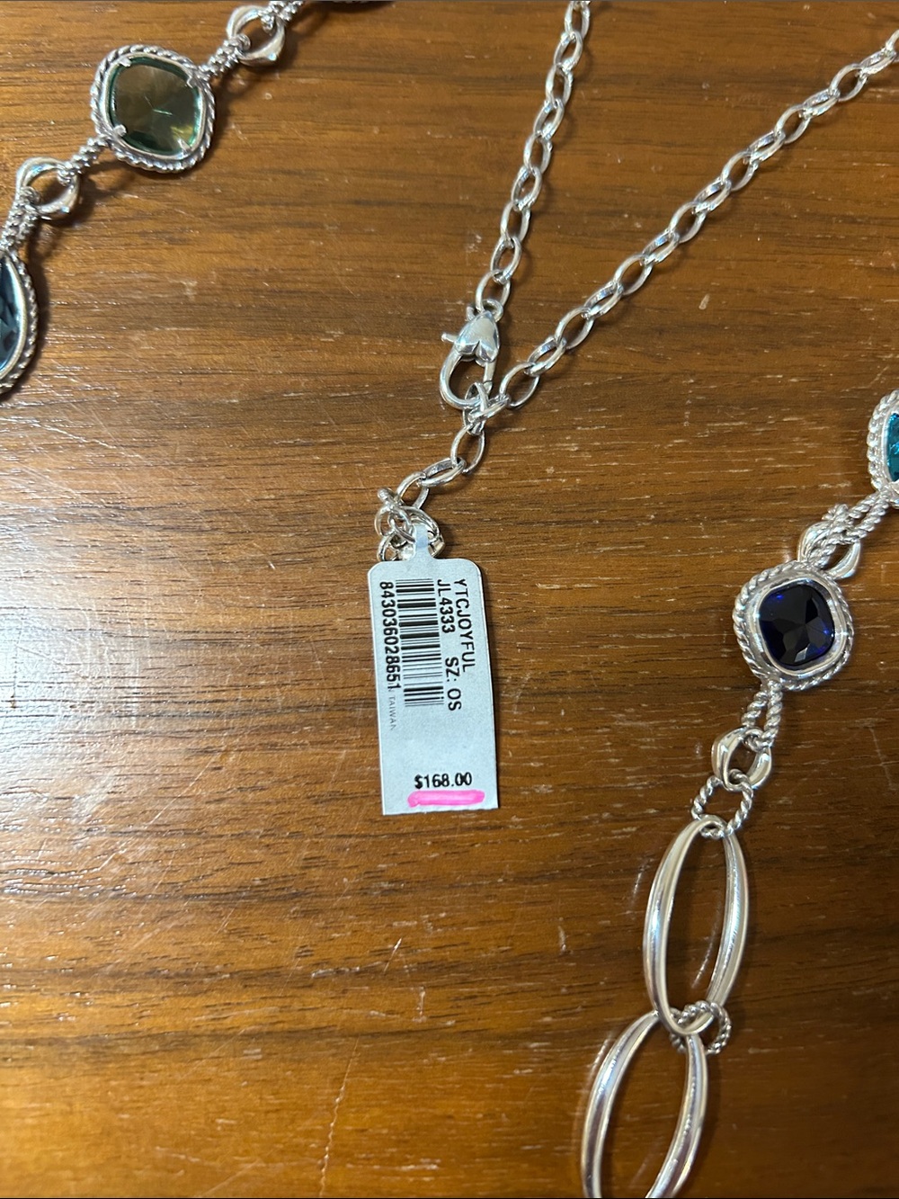 Brighton Silver Multi-Color Long Pendant Necklace. 0125 - Picture 8 of 15